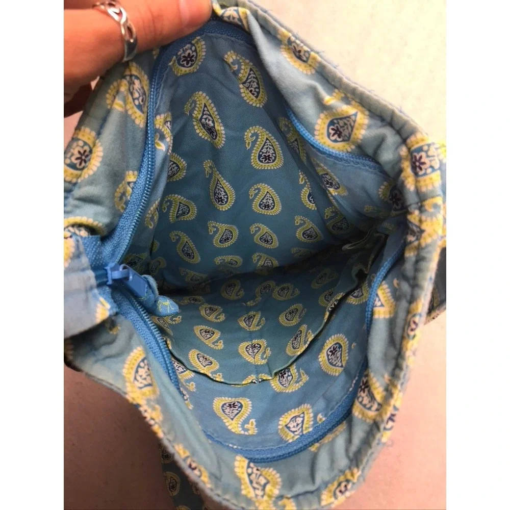 Vera Bradley Crossbody Bag Women Small Blue Quilted Paisley Hipster‎ Spring